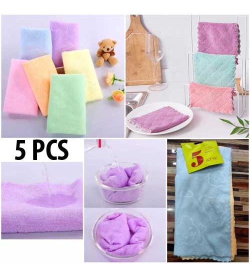 5 Pcs Kitchen Cleaning Clothes